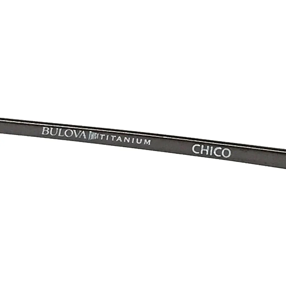 Bulova Eyeglasses Frames CHICO SHINY GUNMETAL Gray Square Titanium 56-17-145